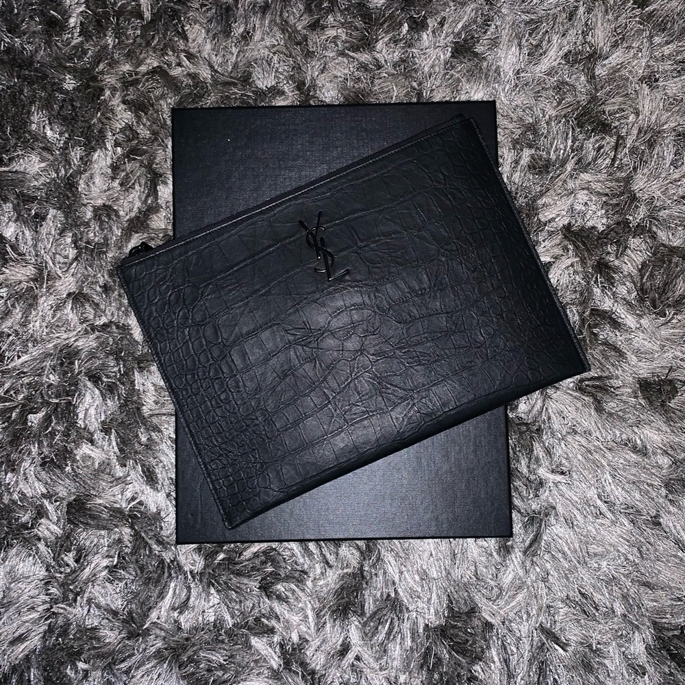 SAINT LAURENT MONOGRAM DOCUMENT HOLDER